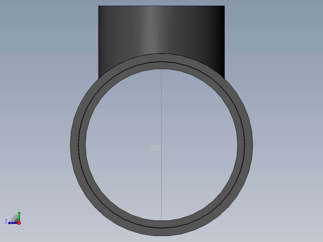 PVC管件-4x6x6_R-Tee后视图