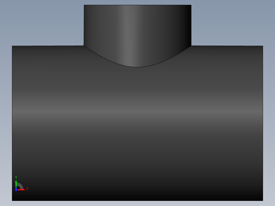 PVC管件-4x6x6_R-Tee右视图