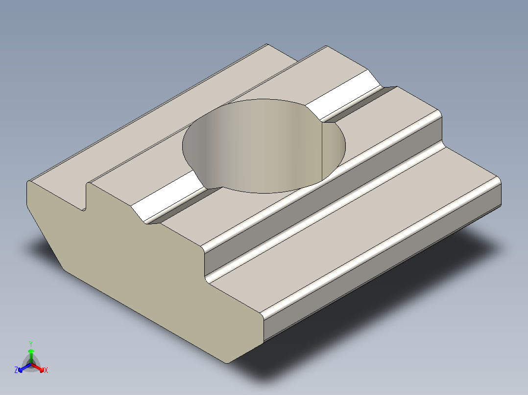 型材-BR 8 SLOT M8 SLIDE BLOCK KJN514931正等轴测图