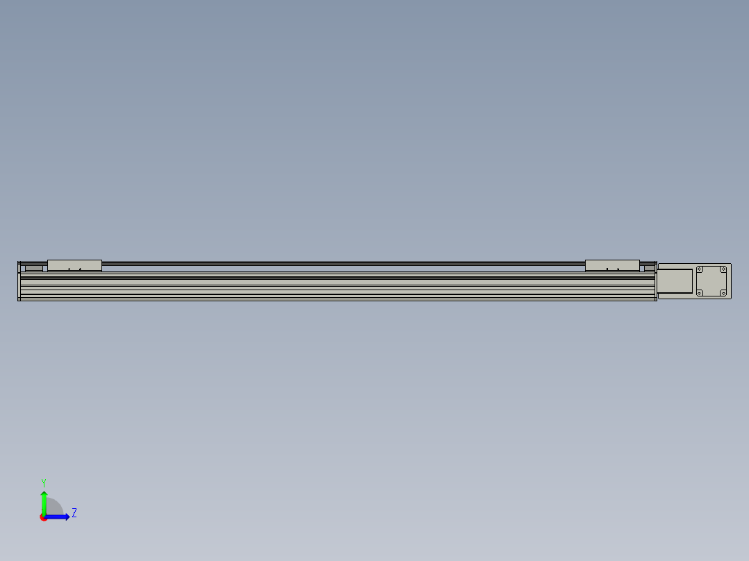 直线模组WG-LHB12-S1050-BR设计图纸左视图