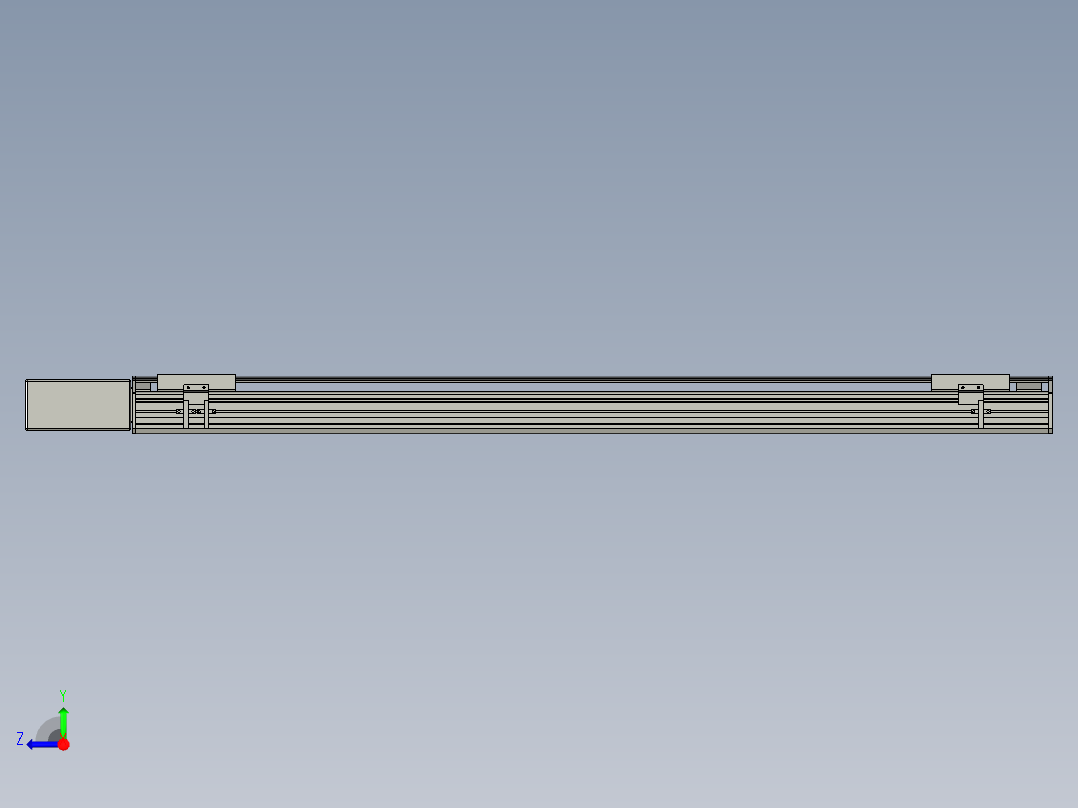 直线模组WG-LHB12-S1050-BR设计图纸右视图
