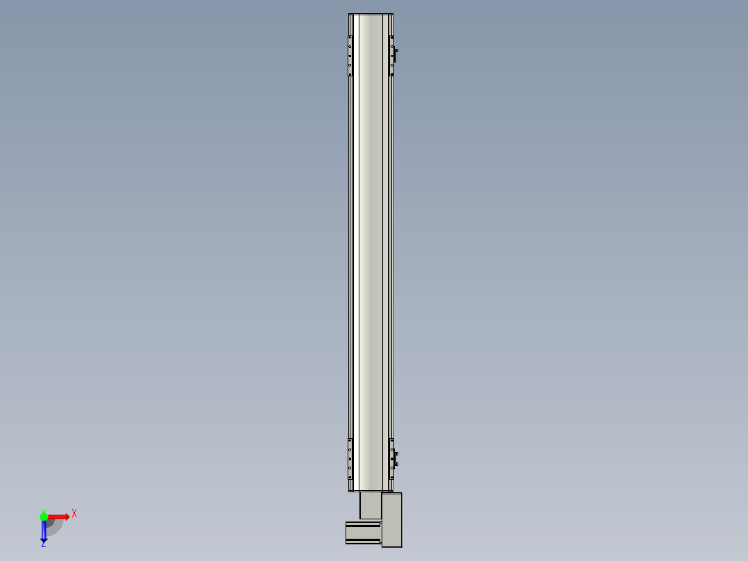 直线模组WG-LHB12-S1050-BR设计图纸俯视图