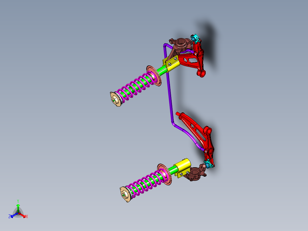 P107-凯美瑞轿车的前麦弗逊独立悬架设计及三维catia建模