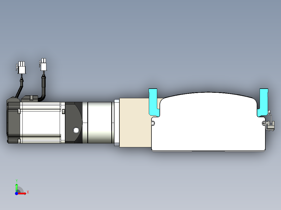 同步带滑台-半封闭B22-L100-C-S1450-L-P75-D3-N5前视图