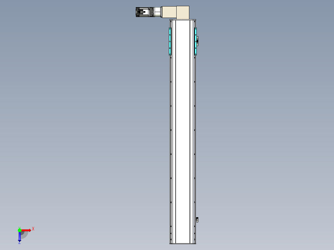 同步带滑台-半封闭B22-L100-C-S1450-L-P75-D3-N5俯视图