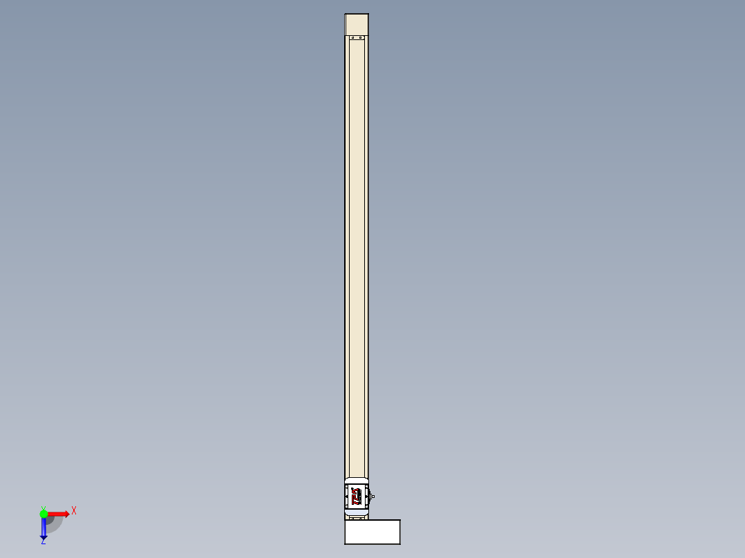 同步带全封闭直线模组TPA-HCB-65S-90-L1150-MR-Y-P10-N3俯视图