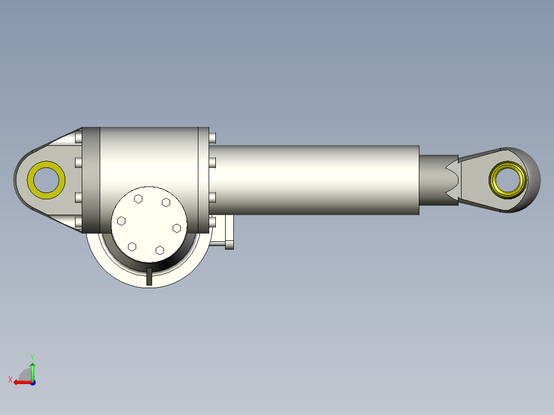 LAP - 普通丝杠电动推杆后视图