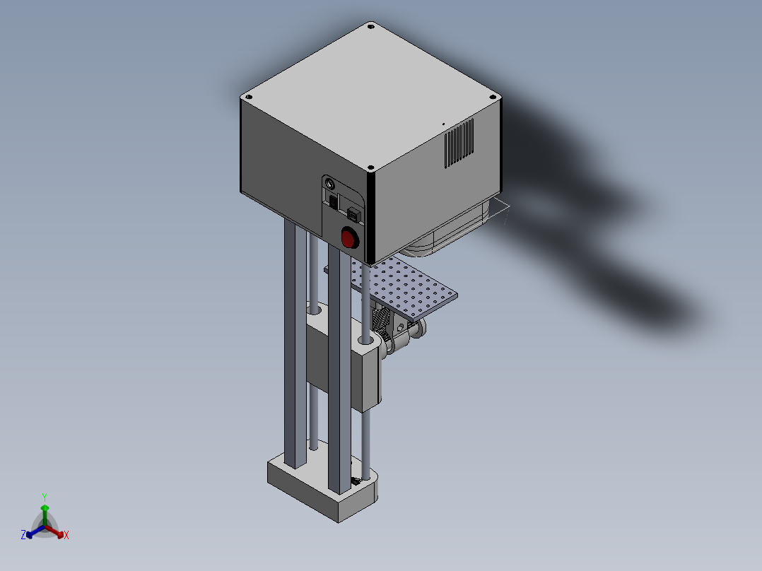 DLP 3D 打印机正等轴测图