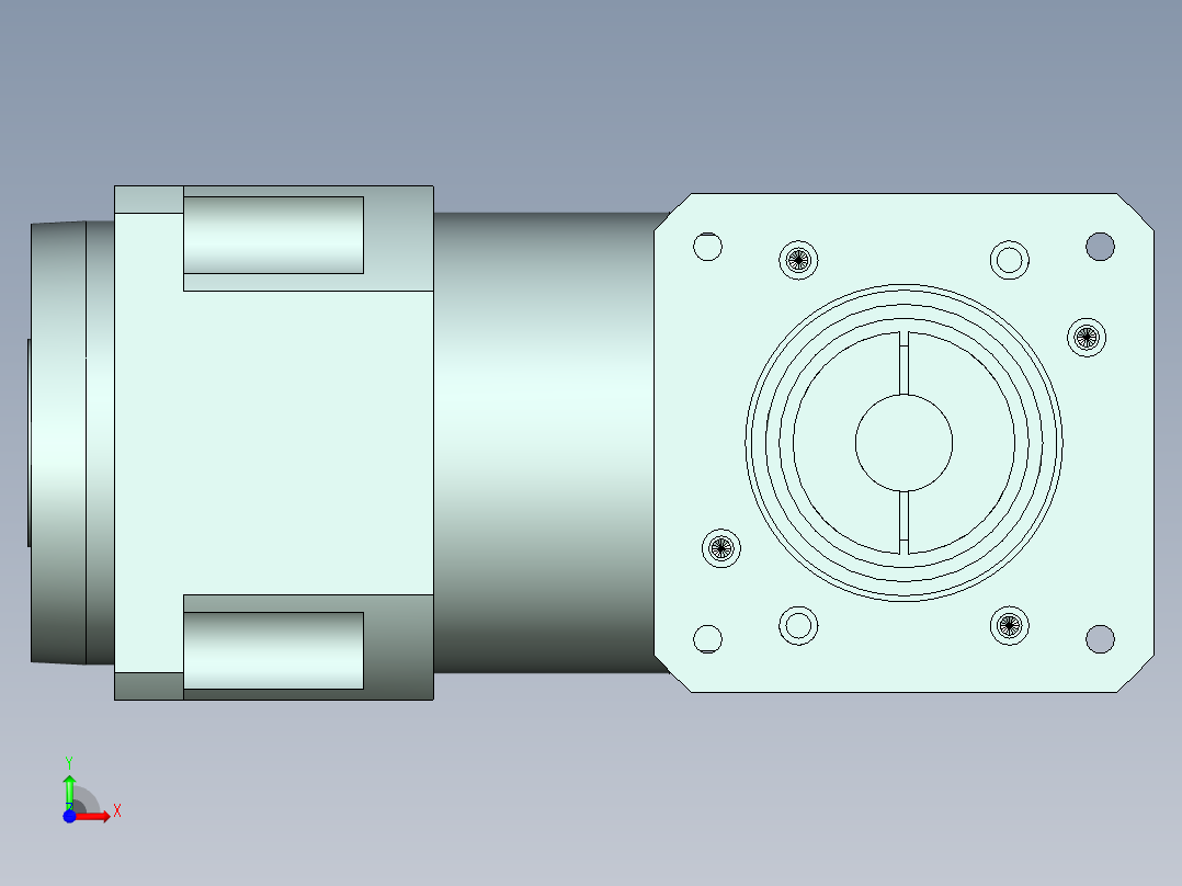 直齿孔ZPLX180-L3 35-114.3-200-M12.stp前视图