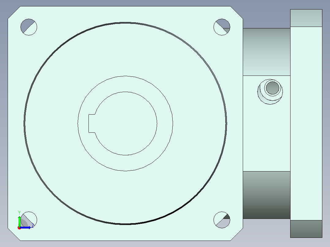 直齿孔ZPLX180-L3 35-114.3-200-M12.stp左视图