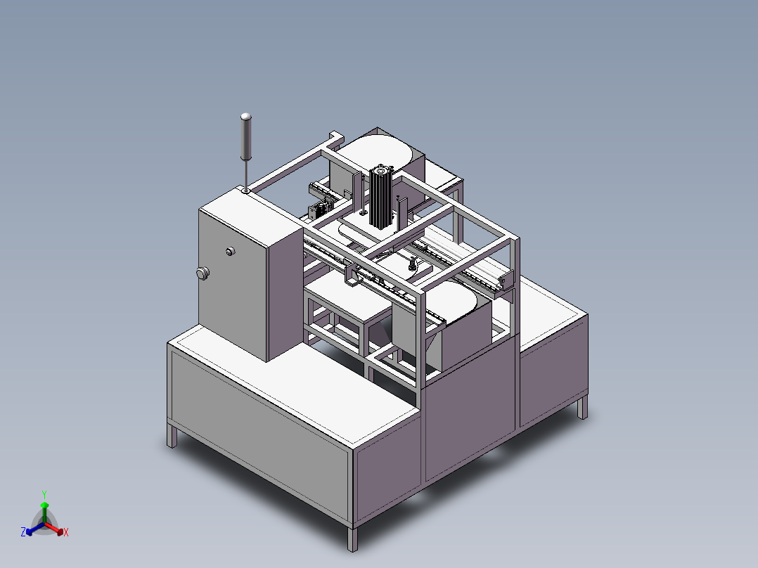 大型切木头机正等轴测图