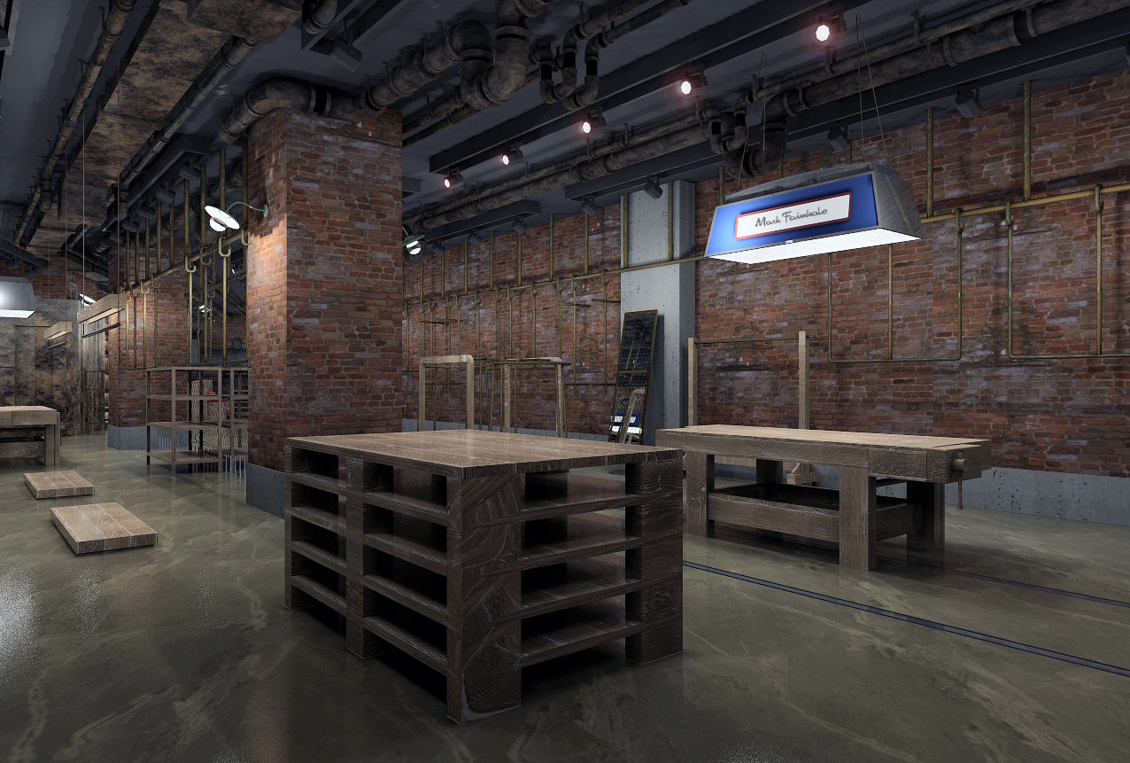 品牌男装专卖店CAD和效果图