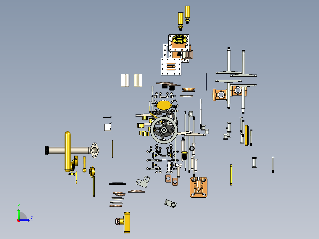 发动机泵总成左视图
