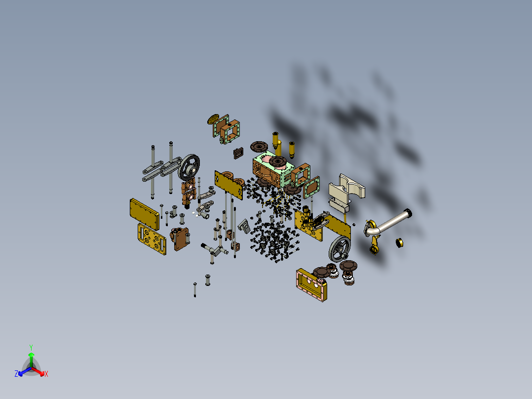 发动机泵总成正等轴测图