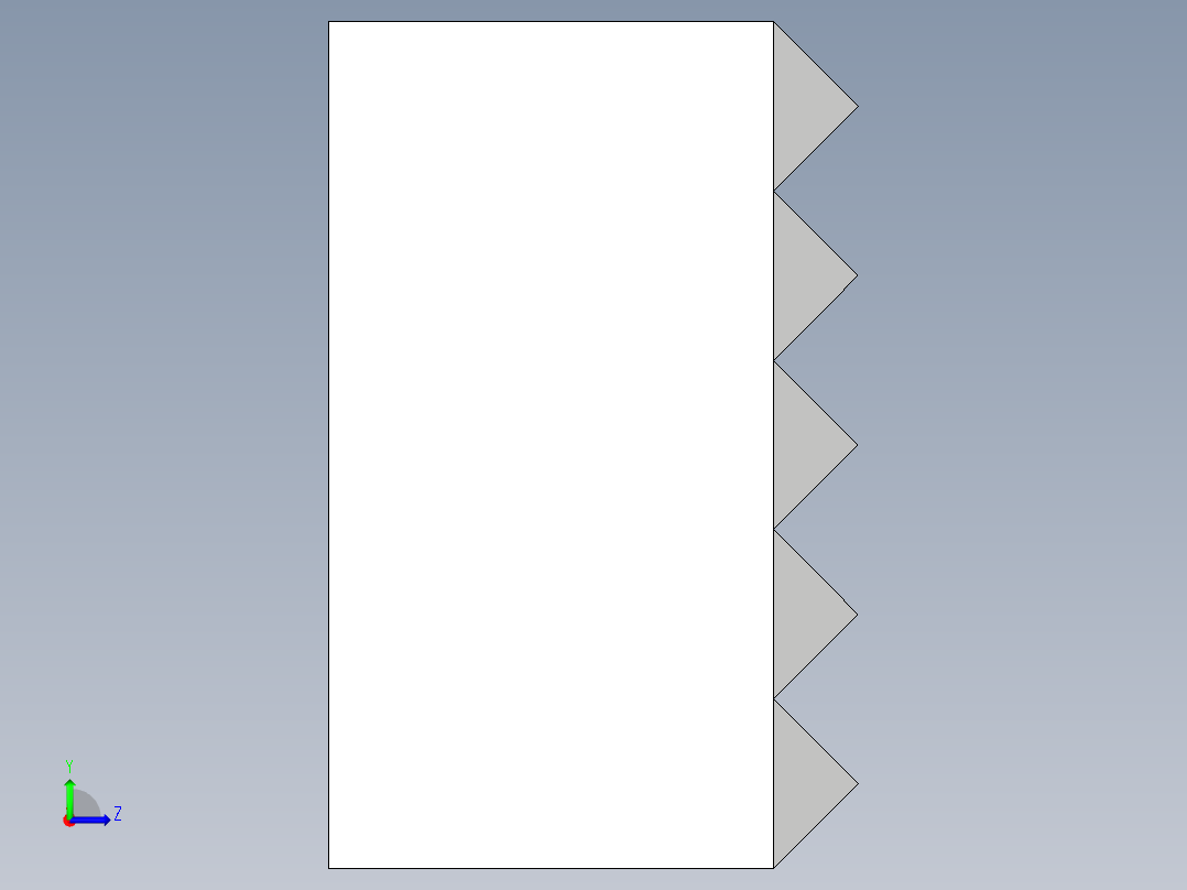 夾爪(方型)HS-C-3D多系列多零件图纸模型左视图