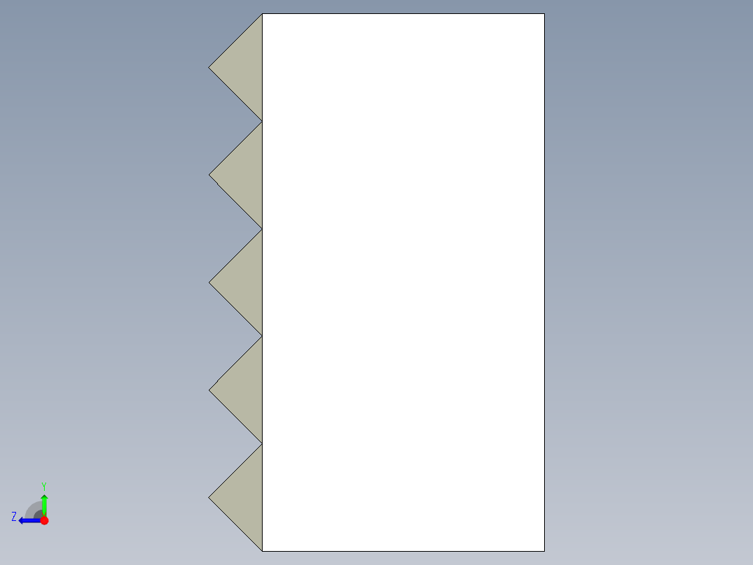 夾爪(方型)HS-C-3D多系列多零件图纸模型右视图