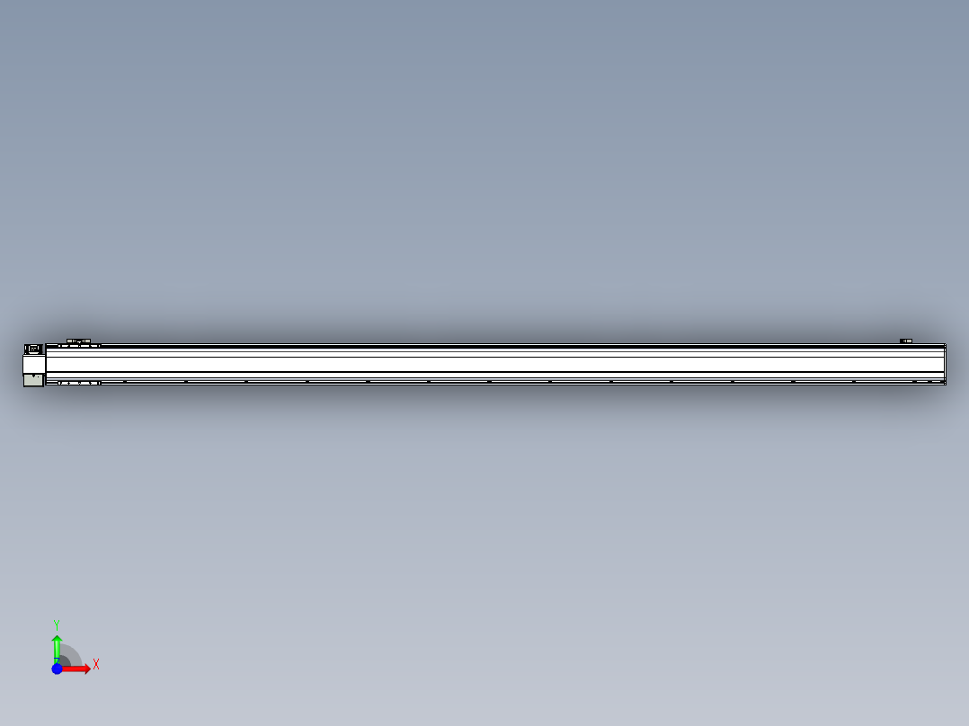 同步带滑台-半封闭B13H-L45-S2700-LD-P40-D3前视图