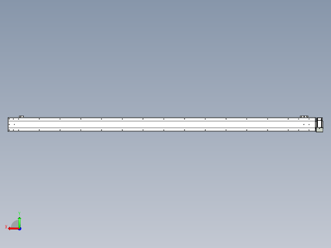 同步带滑台-半封闭B13H-L45-S2700-LD-P40-D3后视图