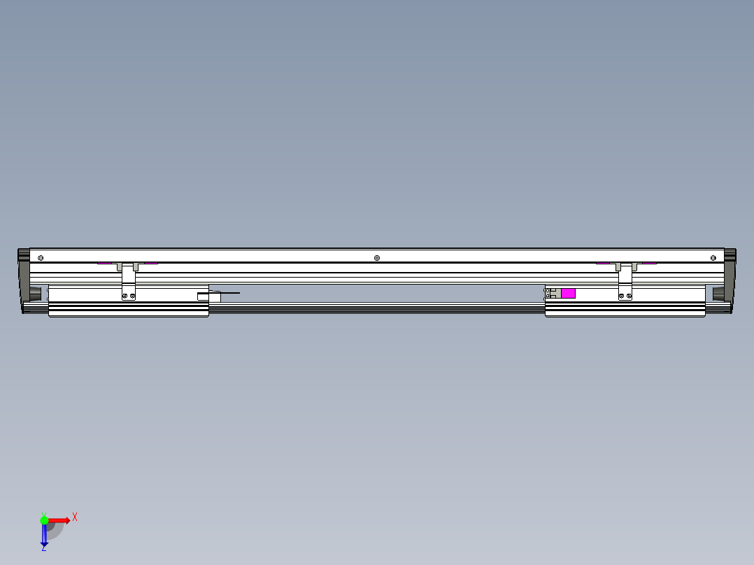 威洛博VL系列直线电机模组-2VL17E3-S400俯视图