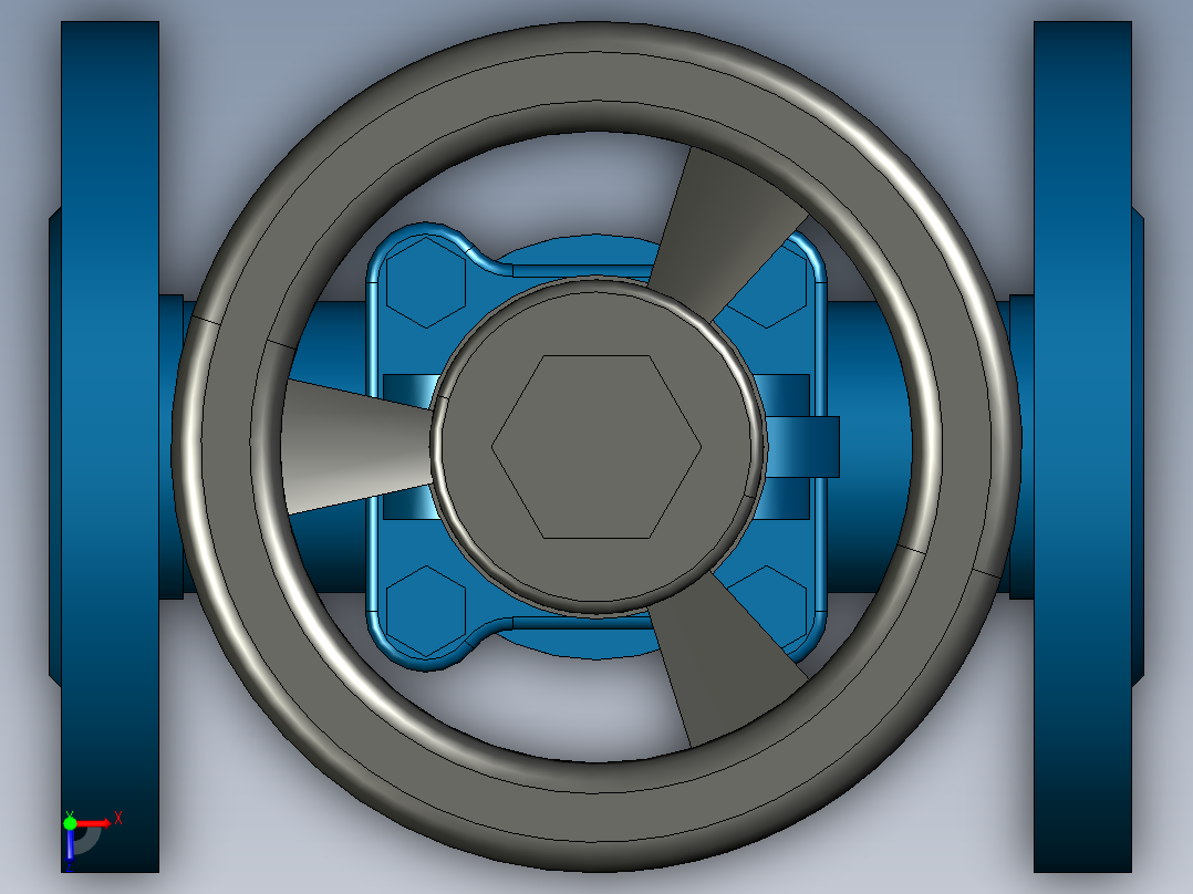 阀门模型-DN32______俯视图