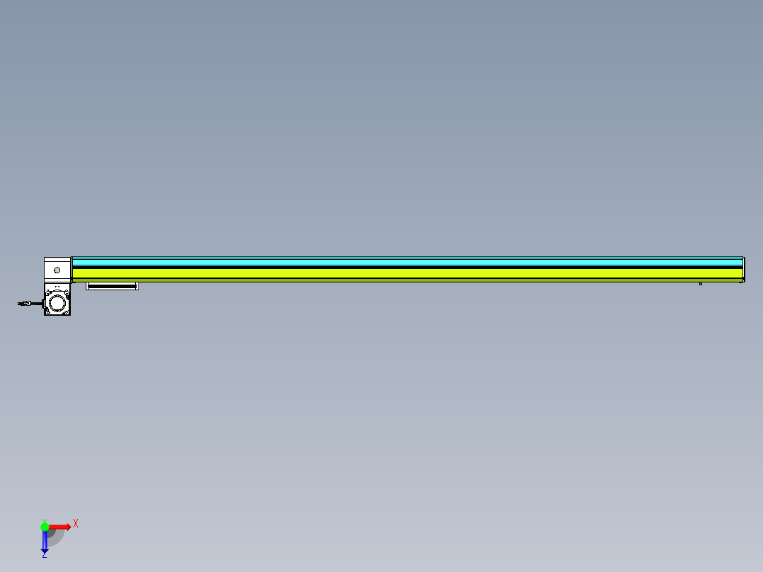 威洛博VBC同步带传动一无尘环境VBC17-L45-S2000-BLU-ZP75-C3俯视图