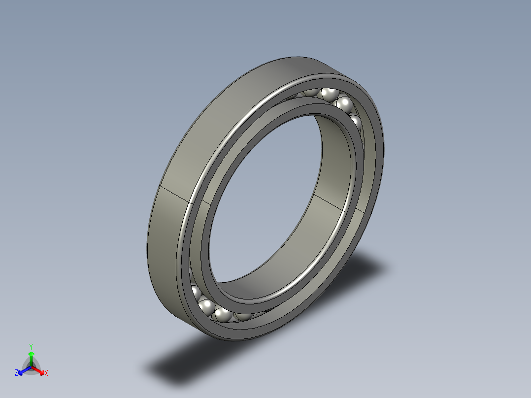 深沟球轴承61911正等轴测图