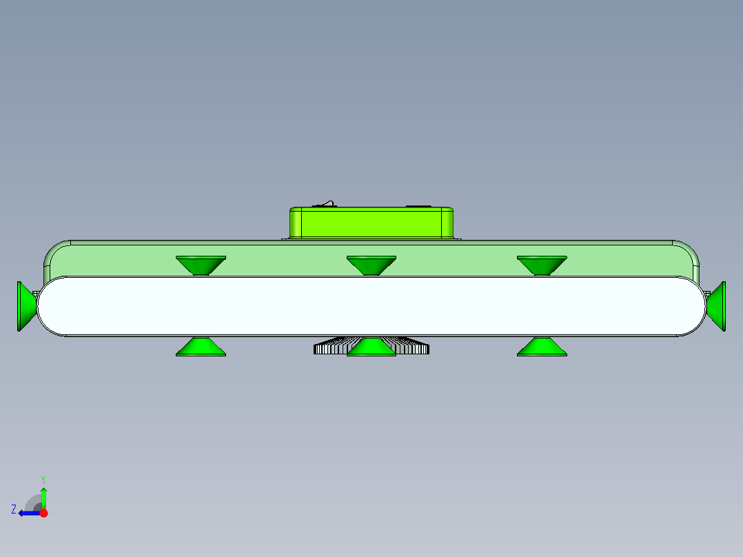 吸附式爬壁清洗机设计【三维proe】【含cad图纸和文档】【履带式真空吸附高楼外墙玻璃】右视图