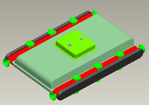 吸附式爬壁清洗机设计【三维proe】【含cad图纸和文档】【履带式真空吸附高楼外墙玻璃】