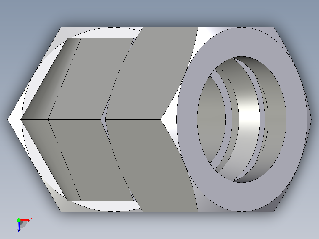 卡套式工业通用硬管接头EO_Swivel_nut_45_deg_elbow_EV28ZLCF俯视图