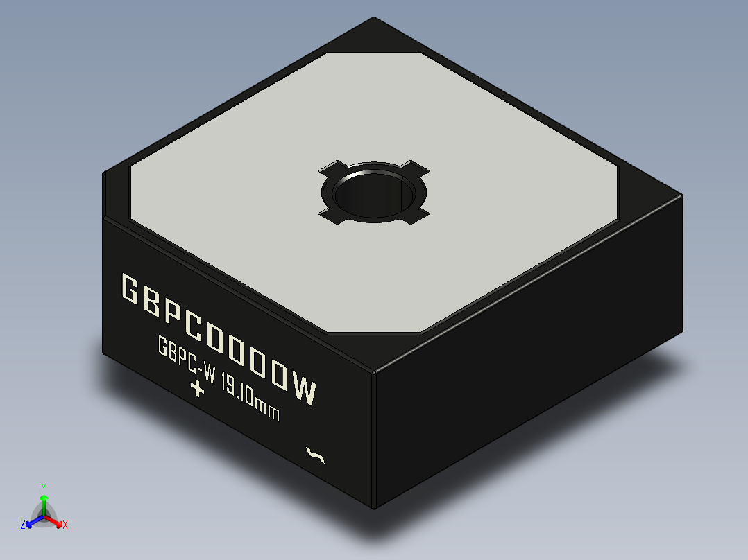 桥式整流器-GBPC-W_Max_Size正等轴测图