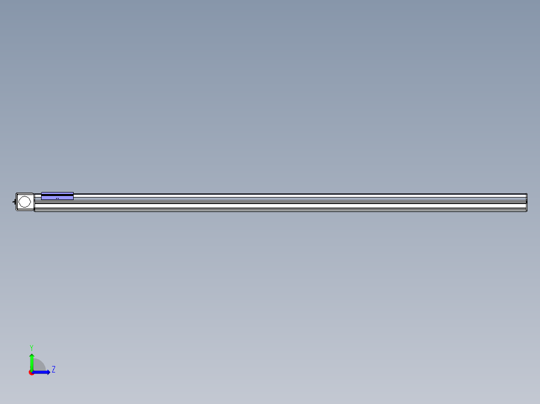 同步带滑台-半封闭B17-L100-S2200-R-P75-D3-N3左视图