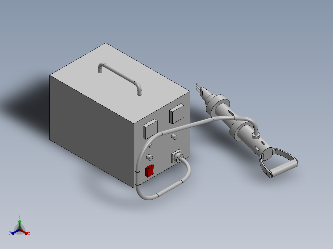 超声冲击装置正等轴测图