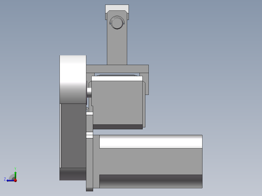 单臂机械手右视图