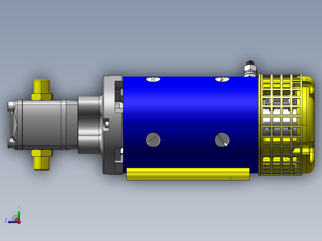 直流电机泵组装右视图