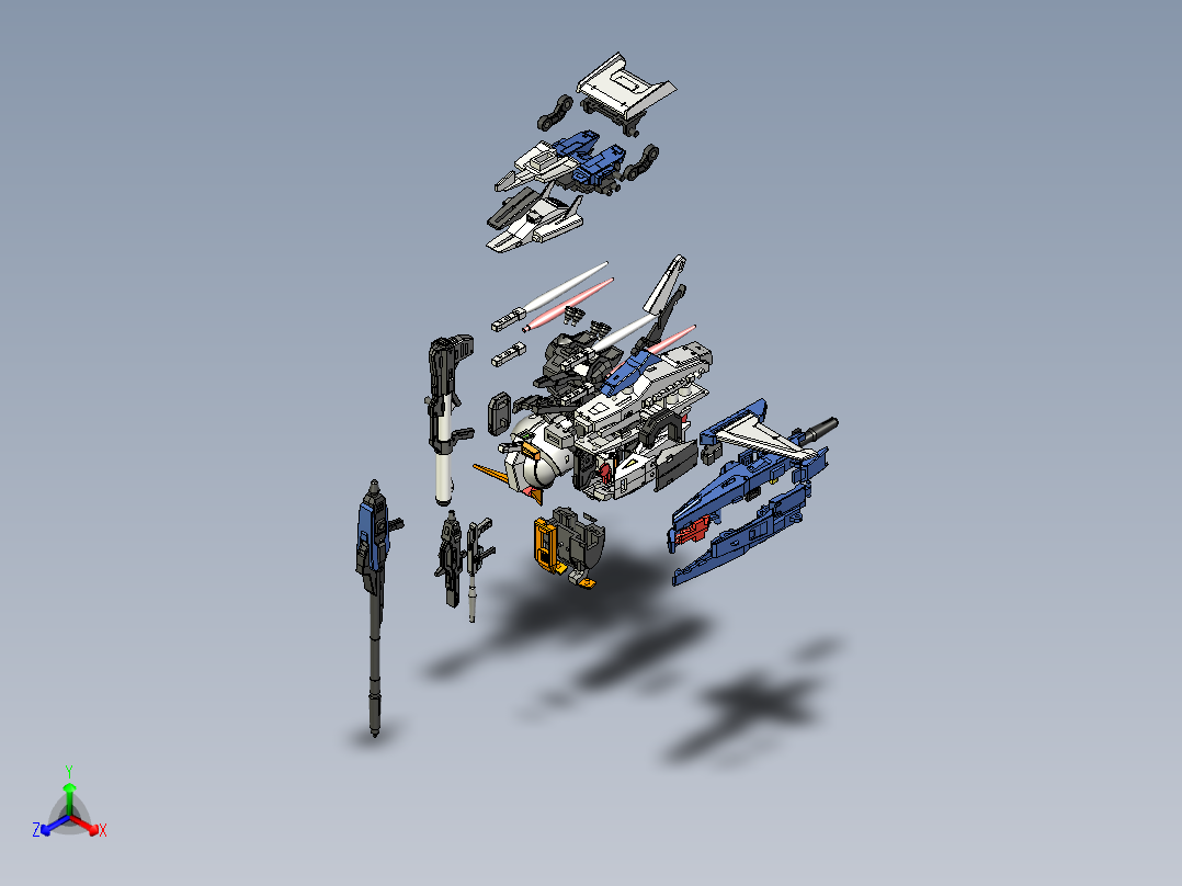 SD MK2超级高达正等轴测图