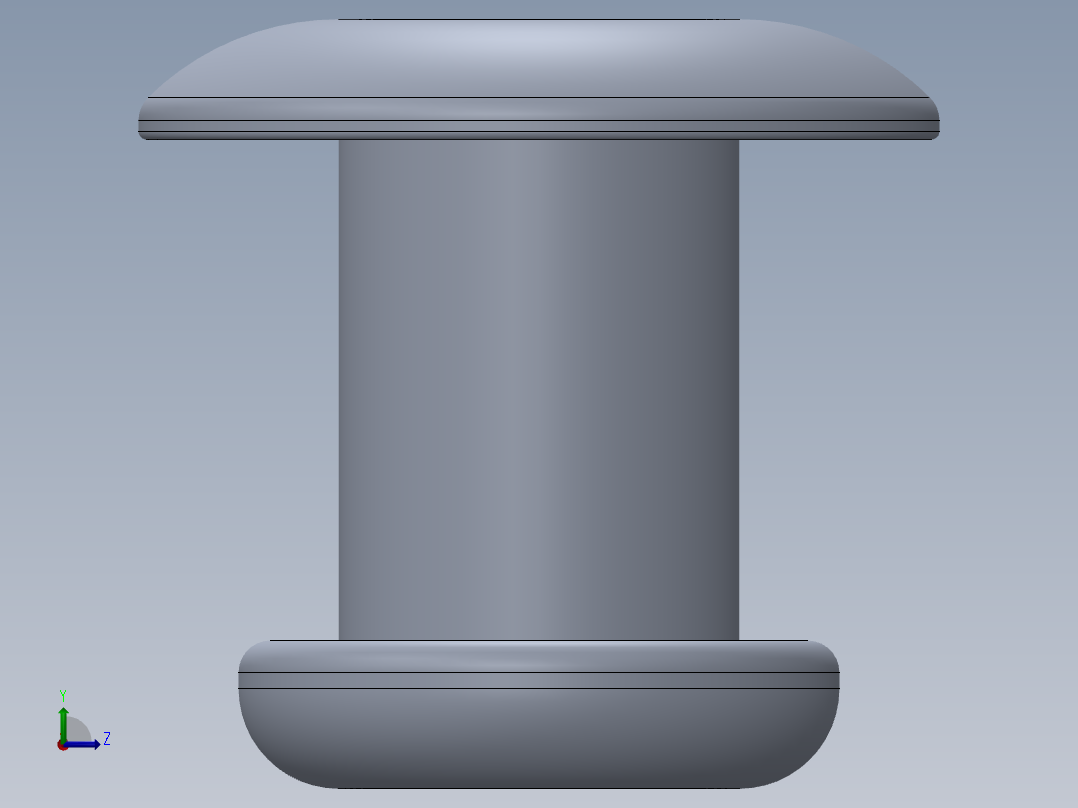 紧固件-0.2500 Rivet左视图