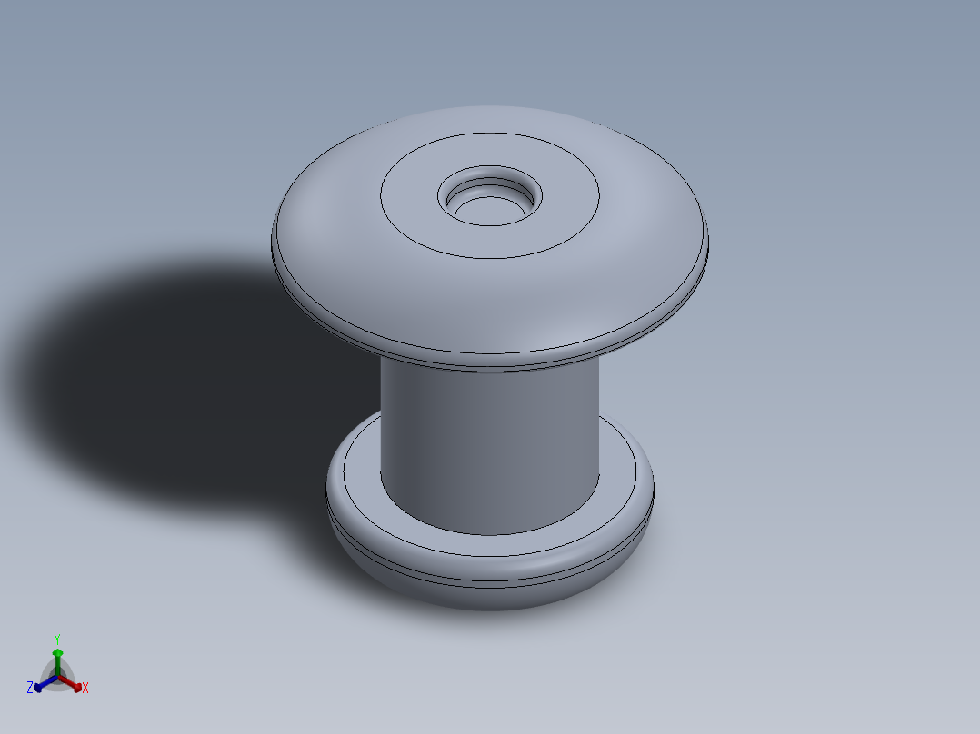 紧固件-0.2500 Rivet正等轴测图