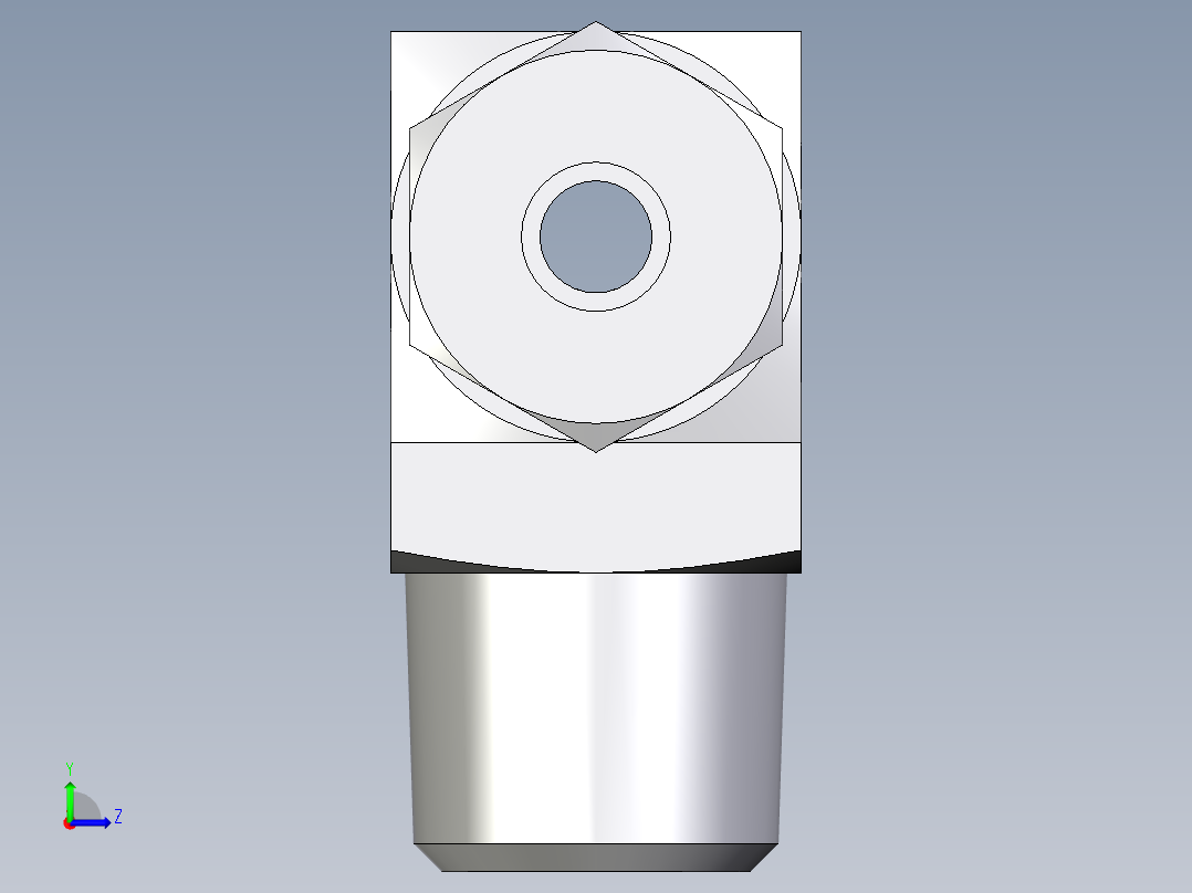 卡套式工业通用硬管接头EO_Male_stud_run_tee_TE04LLRCF左视图