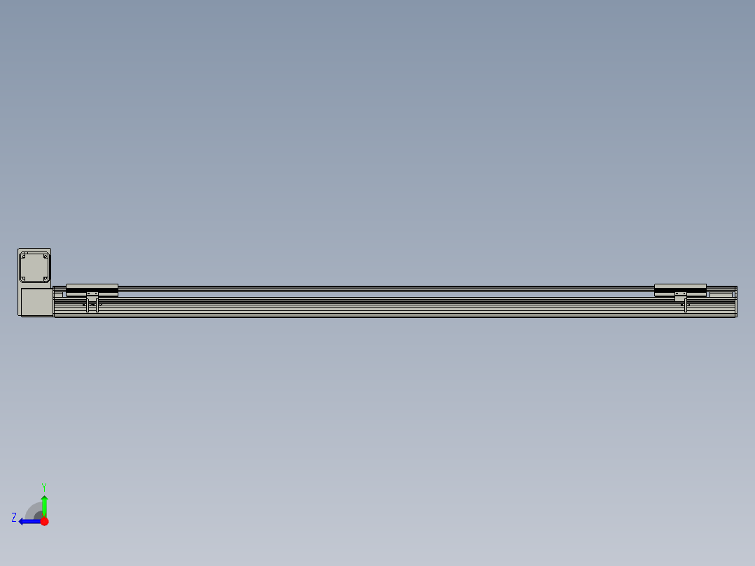直线模组LHB17-L40-S1700-LU设计图纸右视图