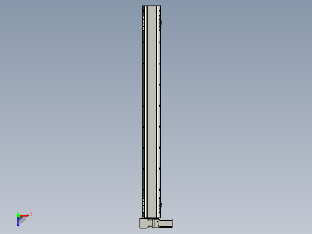 直线模组LHB17-L40-S1700-LU设计图纸俯视图