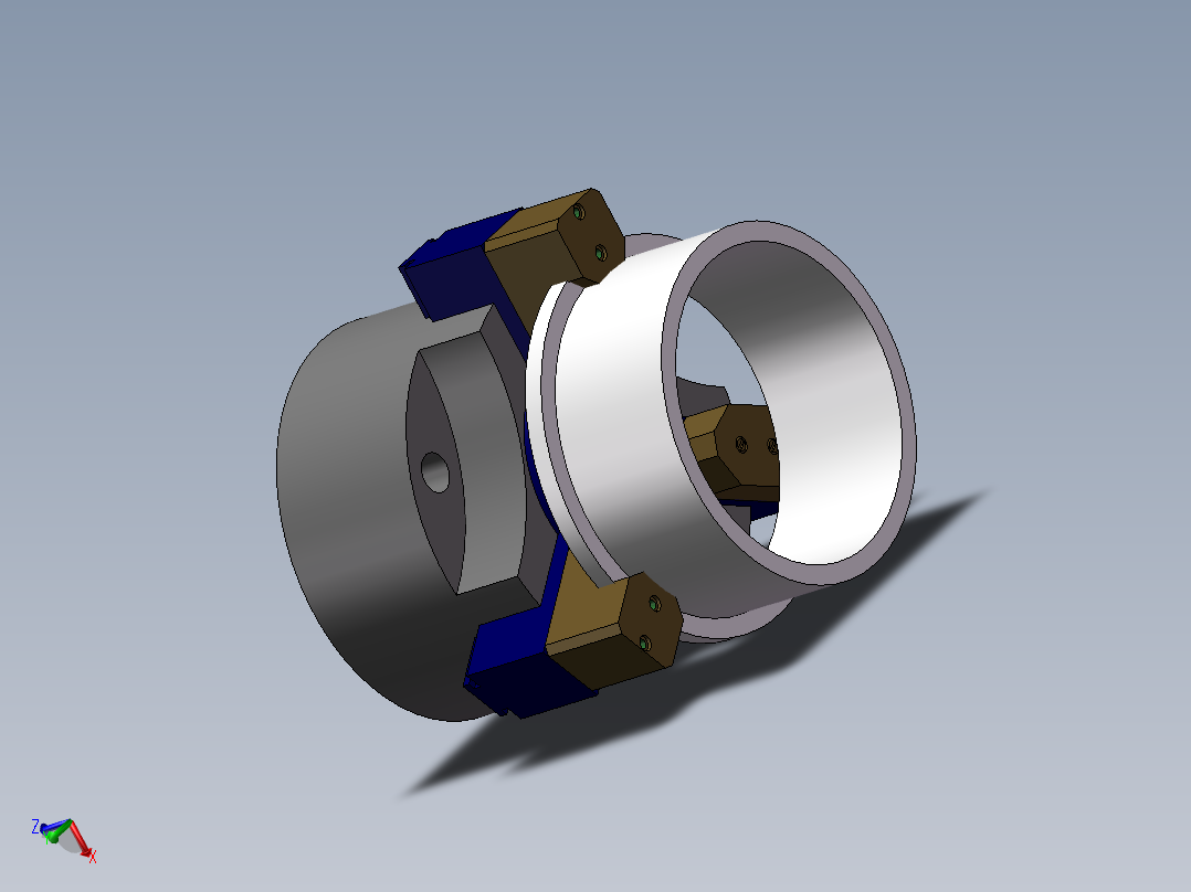 薄隔套筒车外圆夹具设计