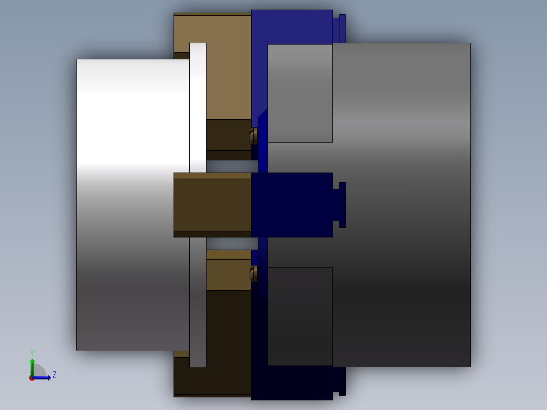 薄隔套筒车外圆夹具设计左视图