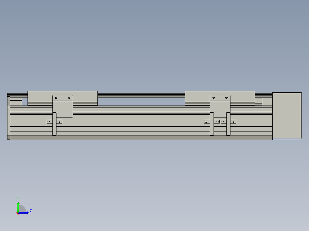 直线模组WG-LHA12-S250-L设计图纸左视图