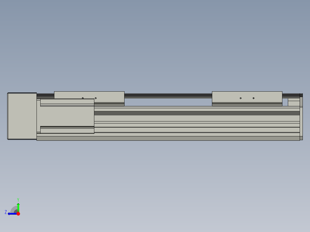 直线模组WG-LHA12-S250-L设计图纸右视图