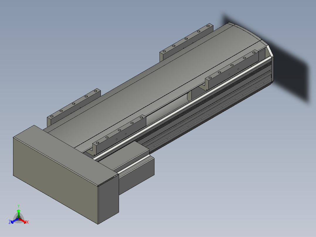 直线模组WG-LHA12-S250-L设计图纸正等轴测图