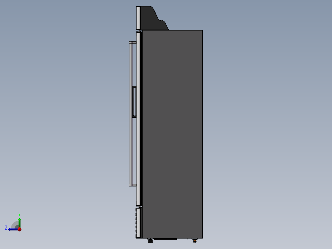 陈列展示柜右视图