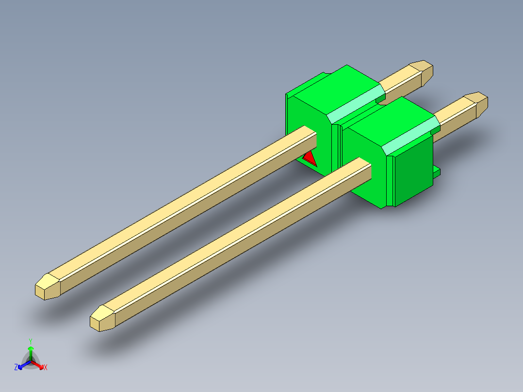 彩色公头100mil（2.54mm）系列-DS1021_green_1x02p_100mil_Type5_rev1.0