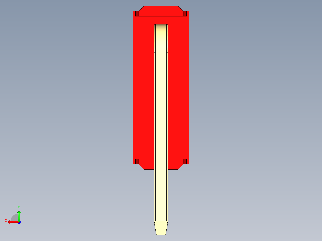 彩色公排针 100mil 2.54mm 系列-DS1022_red_3x01p_100mil_TypeD_rev1.0后视图