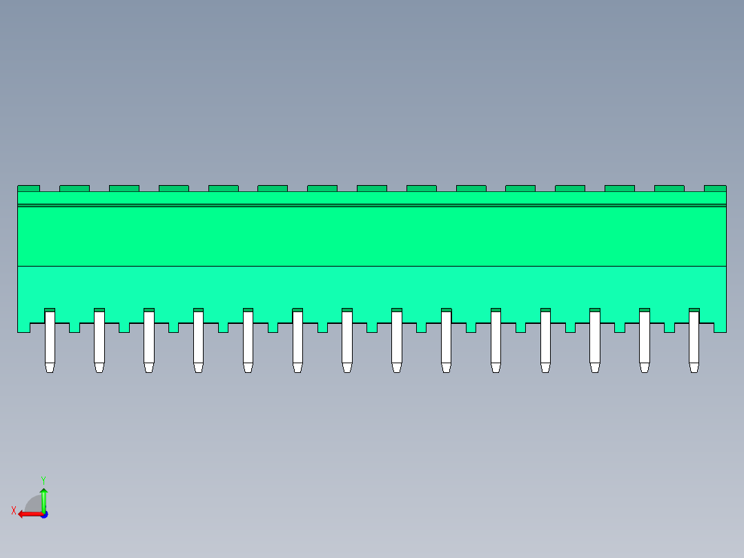 DEGSON 2EDG 系列 5.0mm 可插拔接线端子组-2EDGLC-5.0-14P-14-00AH后视图