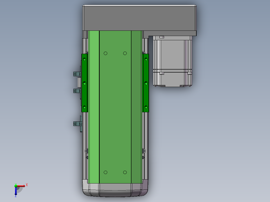 MTH丝杆半封闭模组MTH12-BR-P200W俯视图